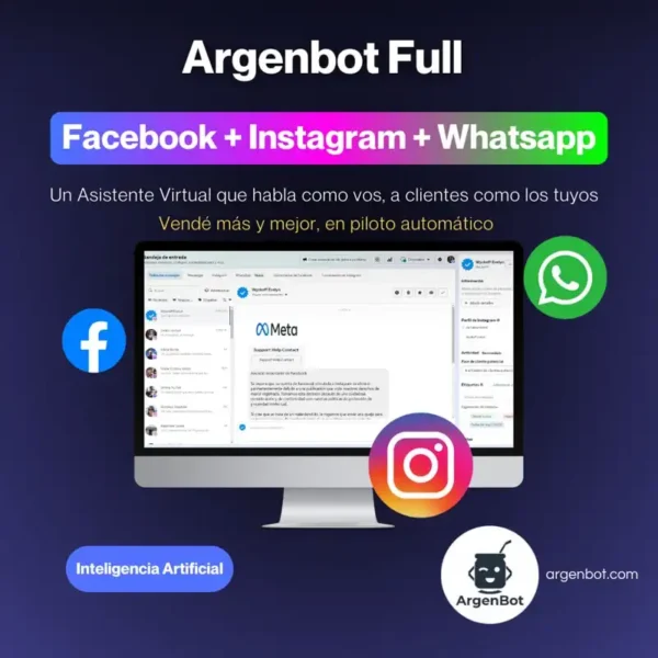 Argenbot Full (Facebook + Instagram + Whatsapp CRM)